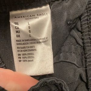 American Eagle Black Cargo style jogger